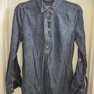 Men's Denim Button-Up Shirt